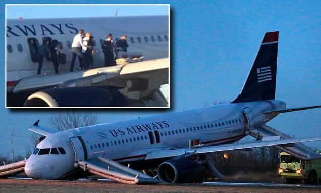 Pesawat US Airways Tersungkur karena Gagal `Takeoff` di Bandara Philadelphia